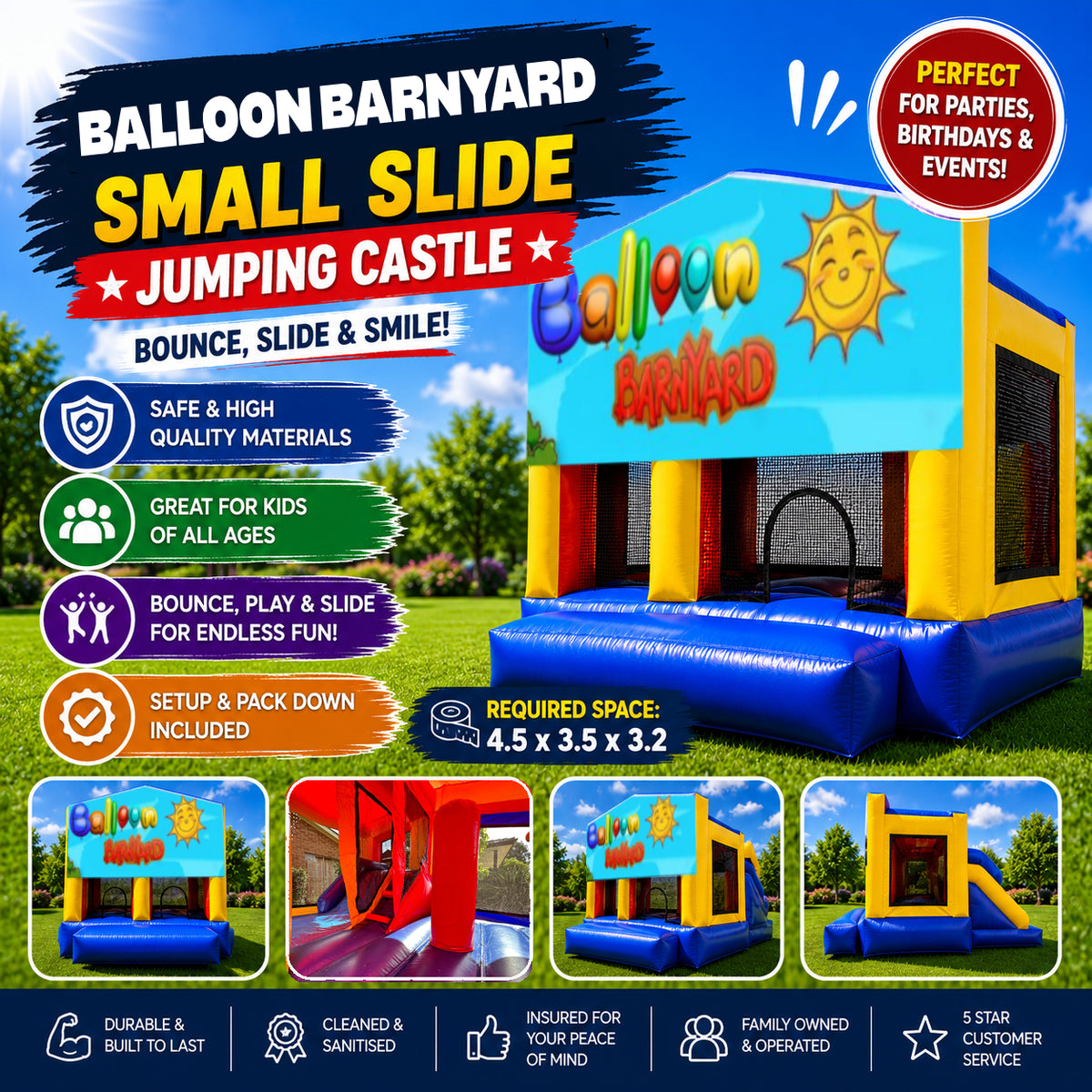 Balloon Barnyard Small Slide Jumping Castle