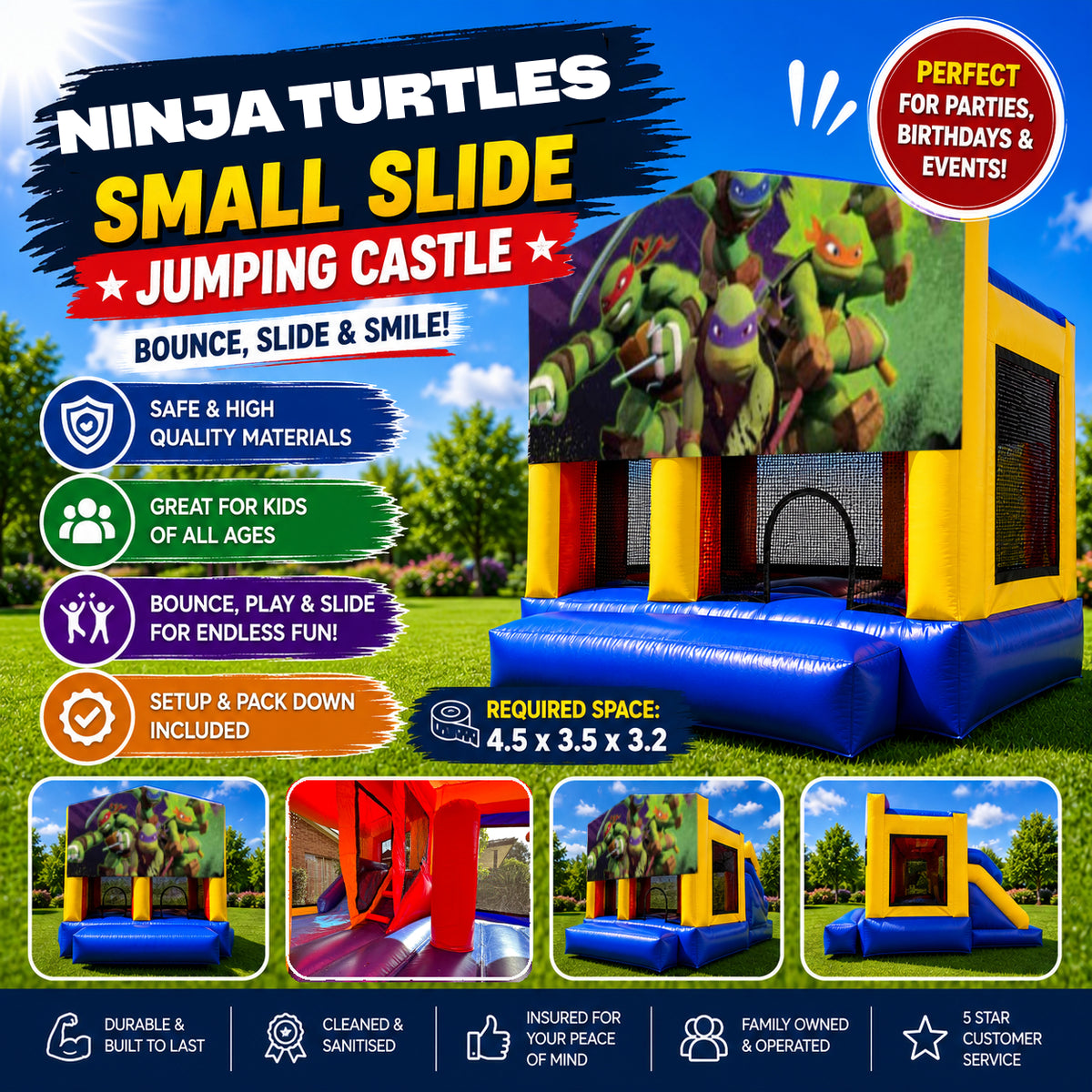 Ninja Turtles #2 Small Slide Jumping Castle