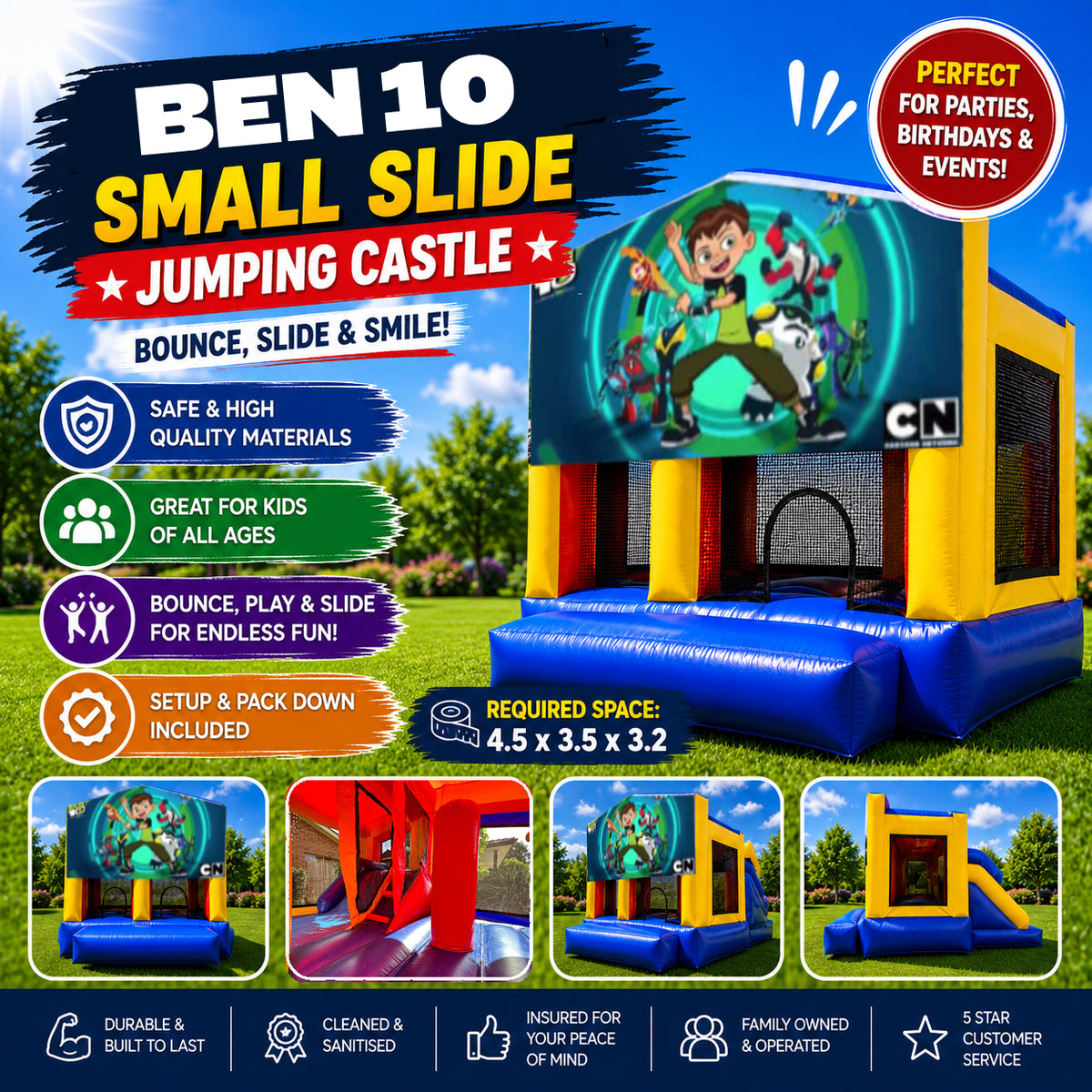 Ben10 Small Slide Jumping Castle