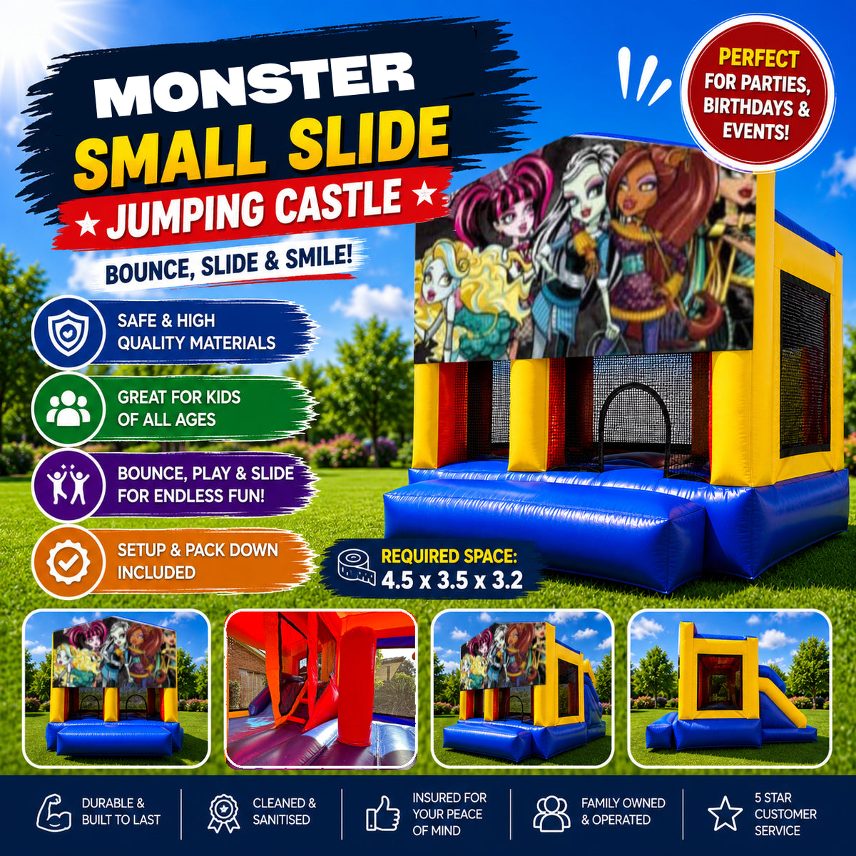 Monster High Small Slide Jumping Castle