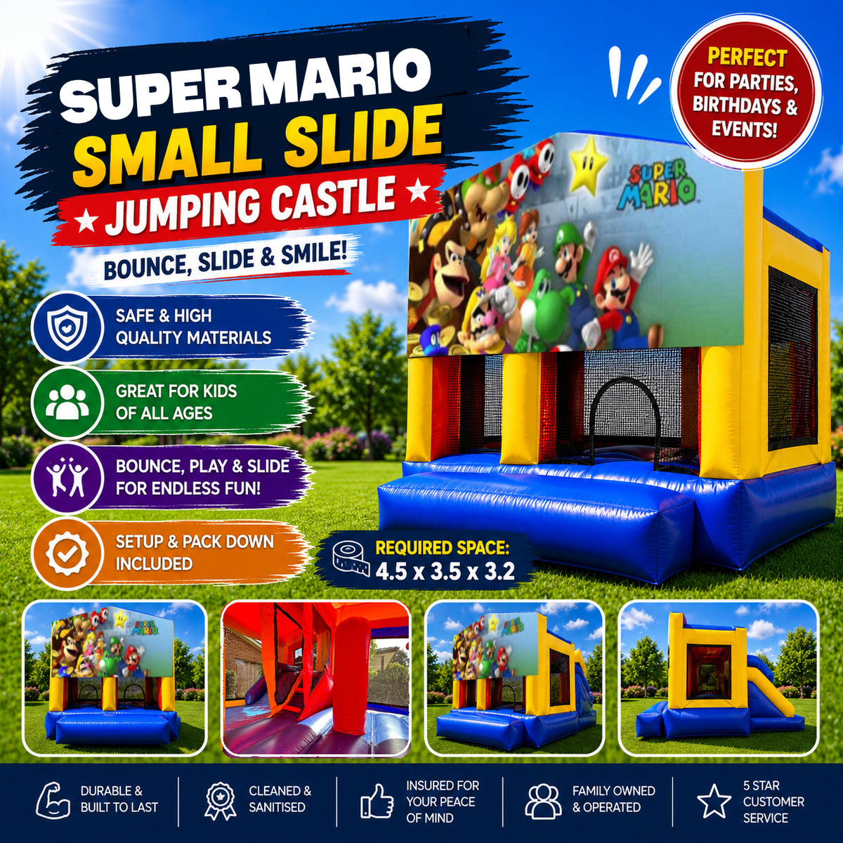 Super Mario Small Slide Jumping Castle