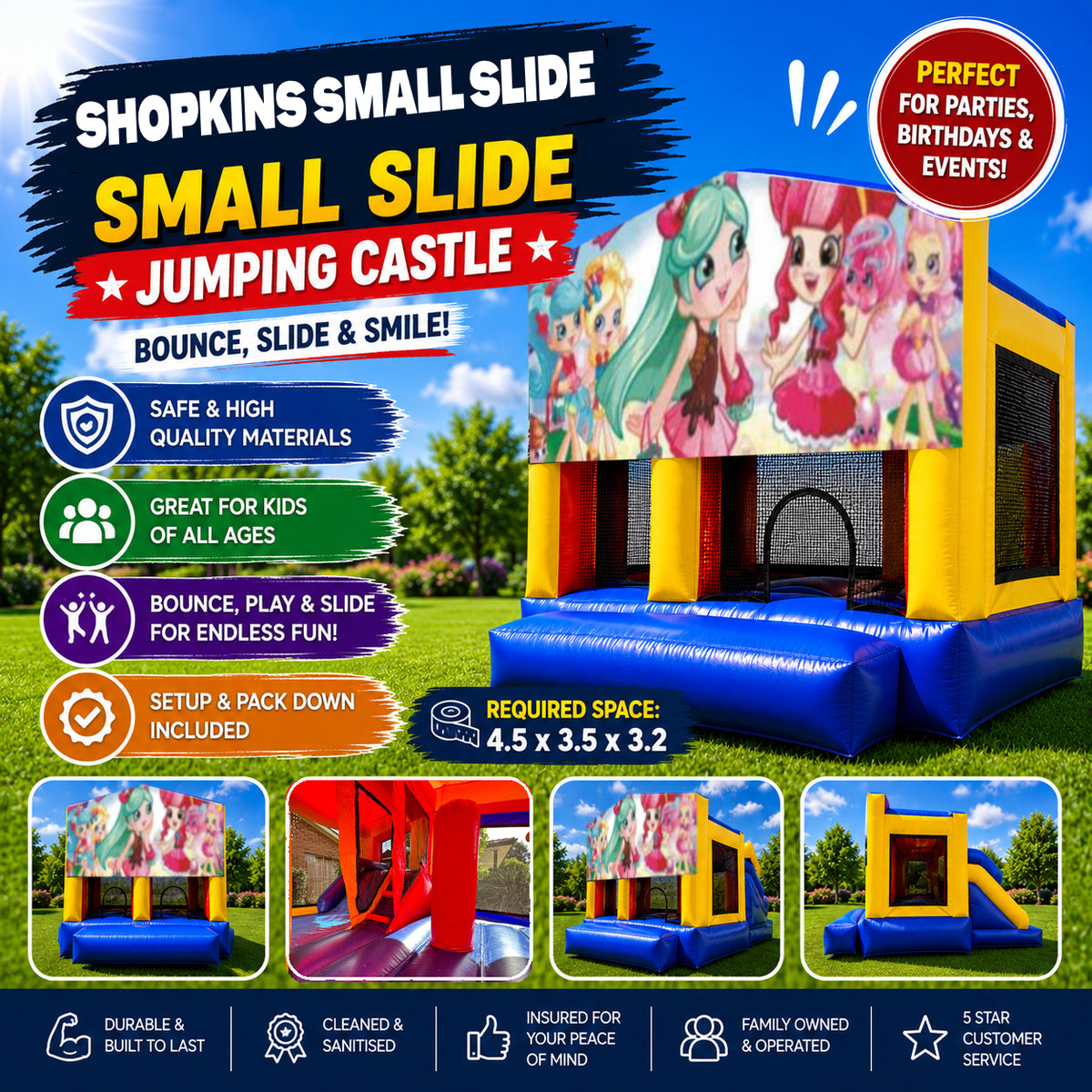 Shopkins Small Slide Jumping Castle