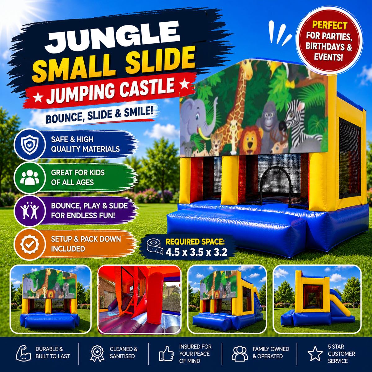 Jungle Small Slide Jumping Castle