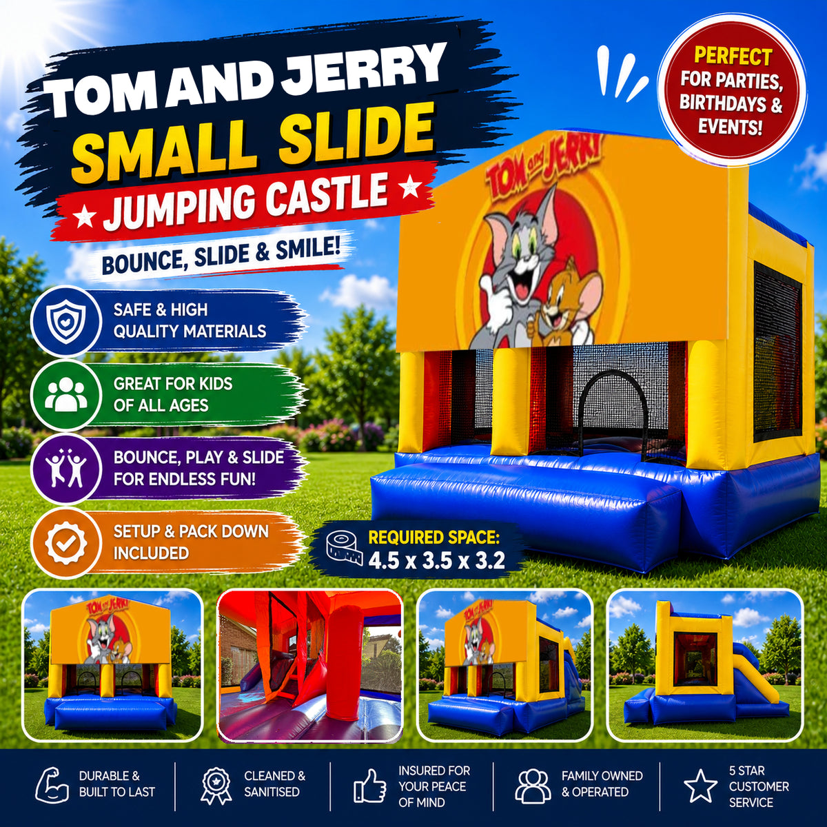 Tom and Jerry Small Slide Jumping Castle