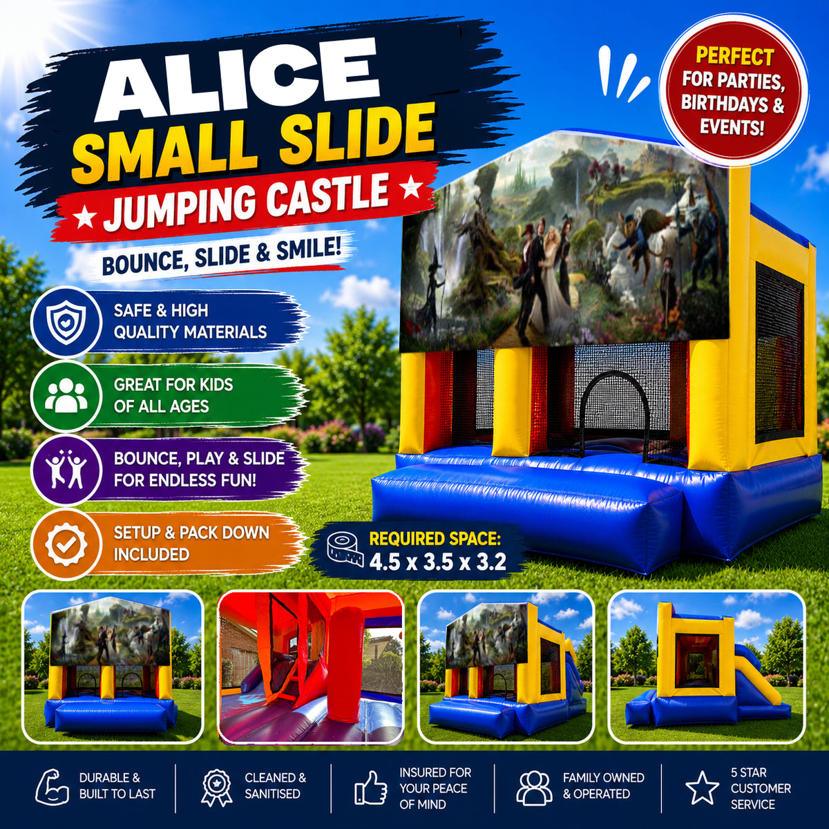 Alice in Wonderland #2 Small Slide Jumping Castle