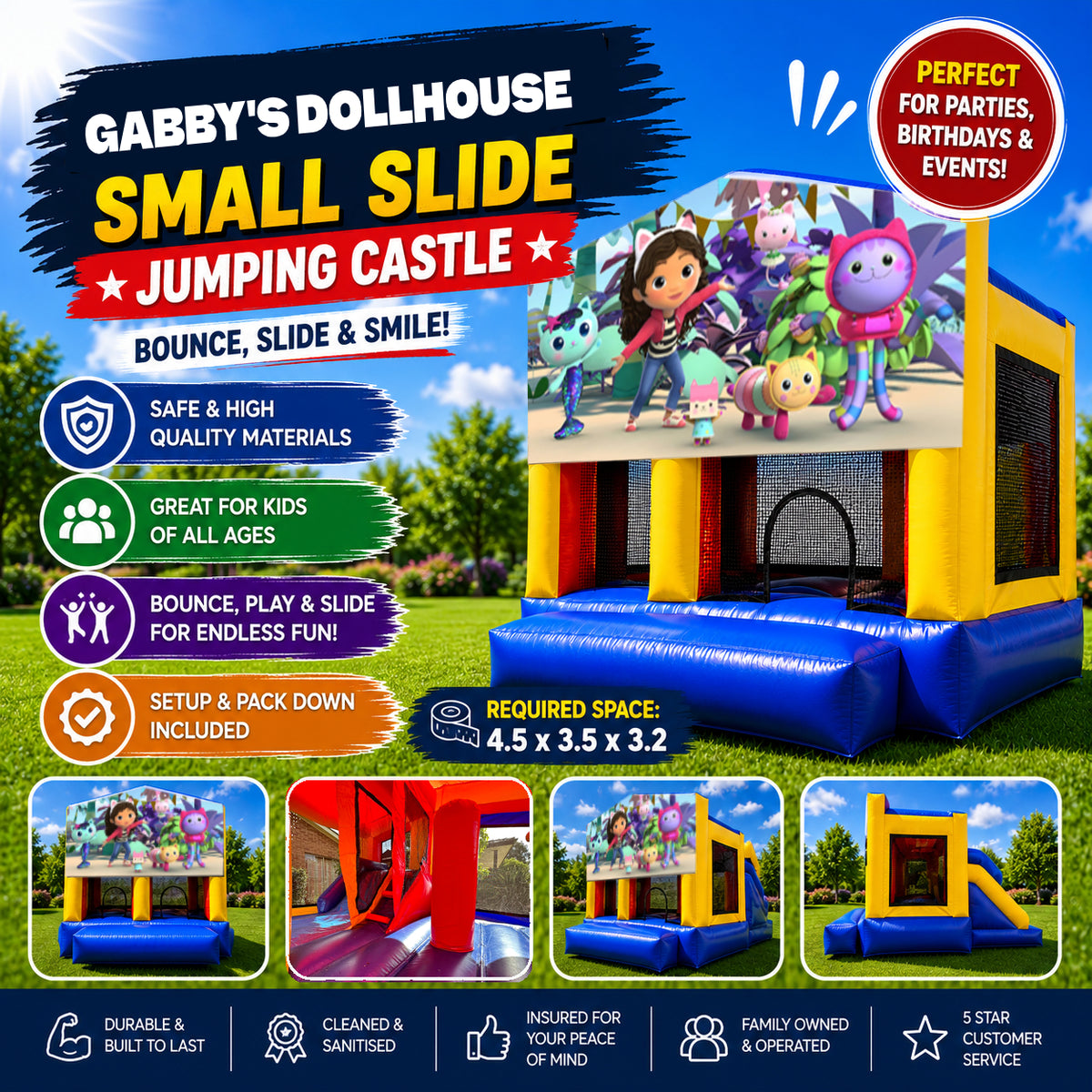 Gabby's Dollhouse  Small Slide Jumping Castle