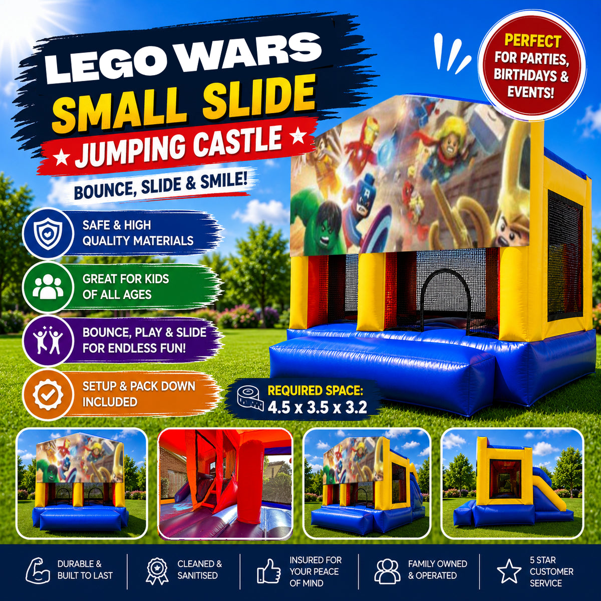 Lego Wars Small Slide Jumping Castle