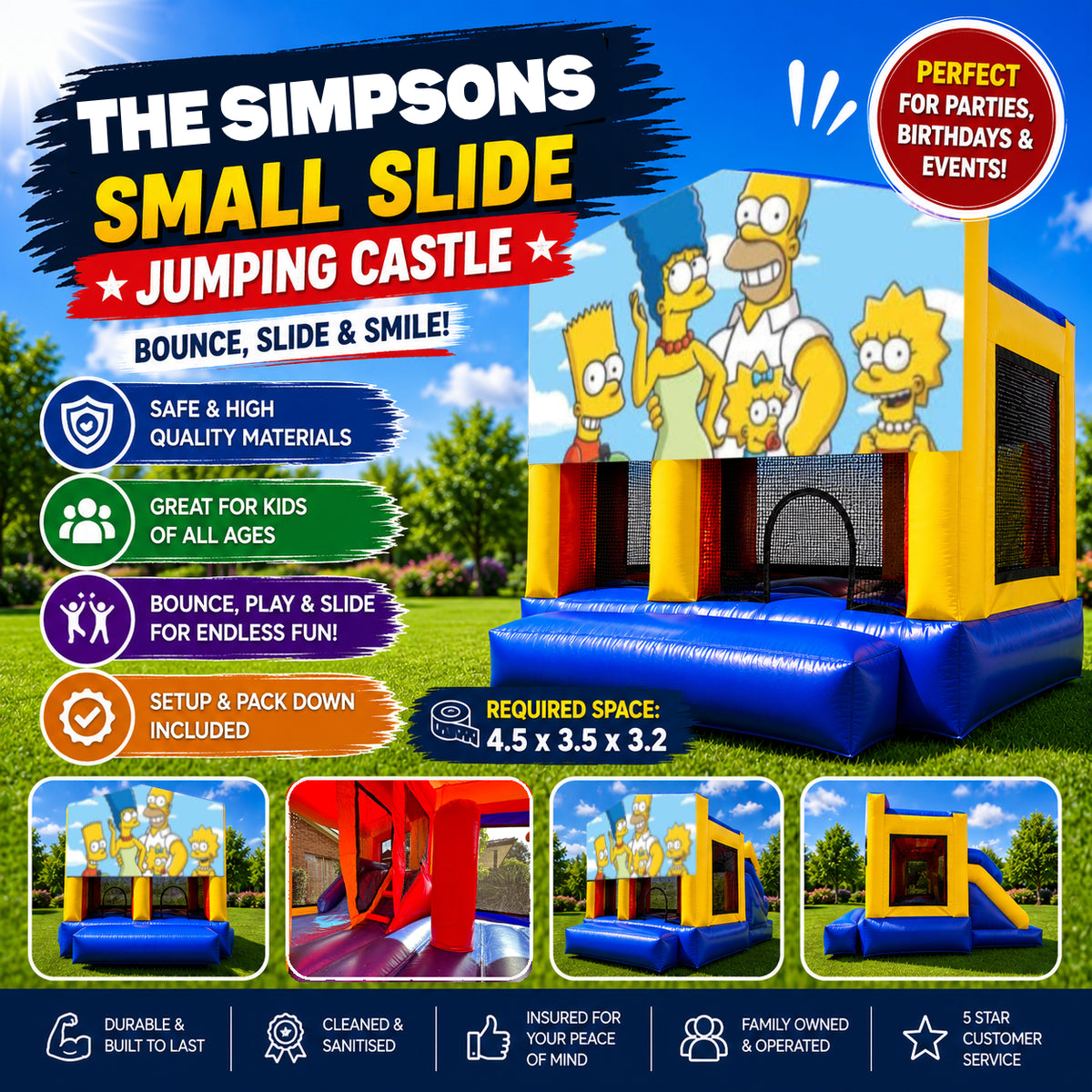 The Simpsons Small Slide Jumping Castle