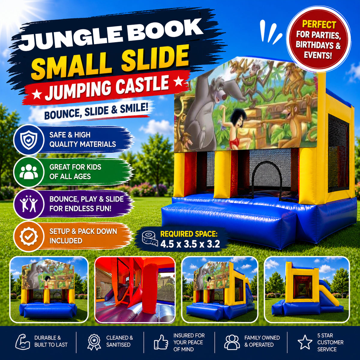 Jungle Book Small Slide Jumping Castle