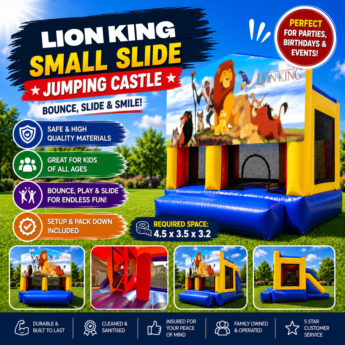 Lion King Small Slide Jumping Castle