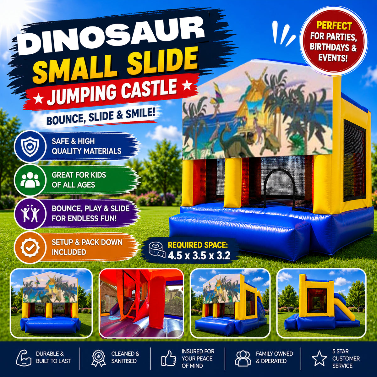 Dinosaur #1 Small Slide Jumping Castle