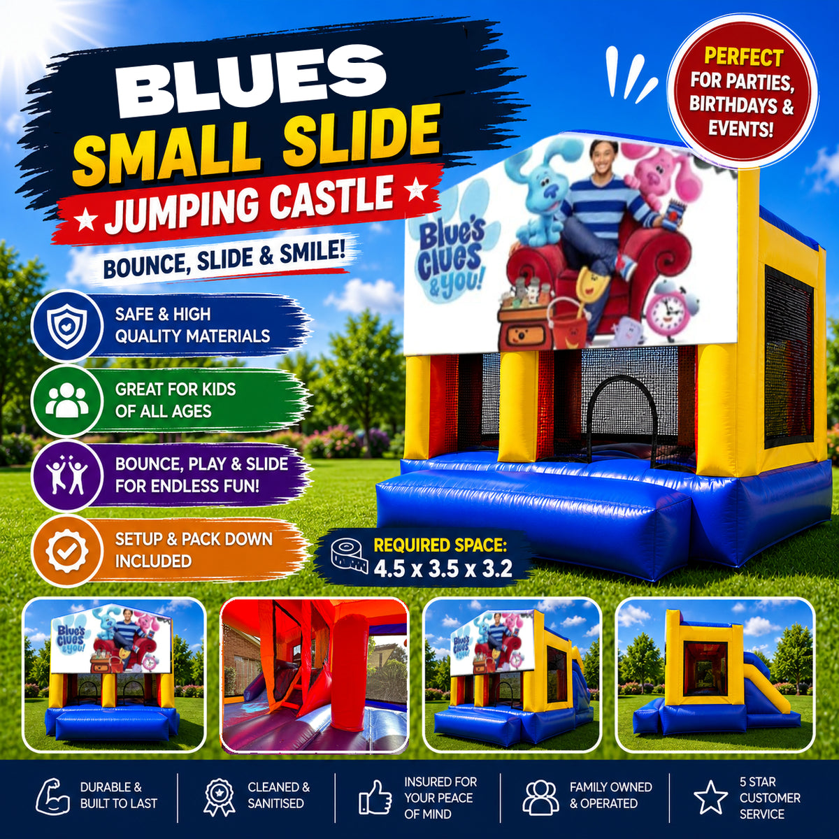 Blues Clues #2 Small Slide Jumping Castle