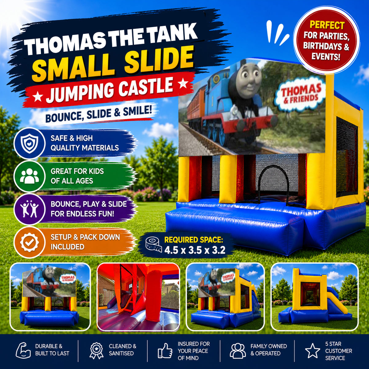 Thomas the Tank Small Slide Jumping Castle