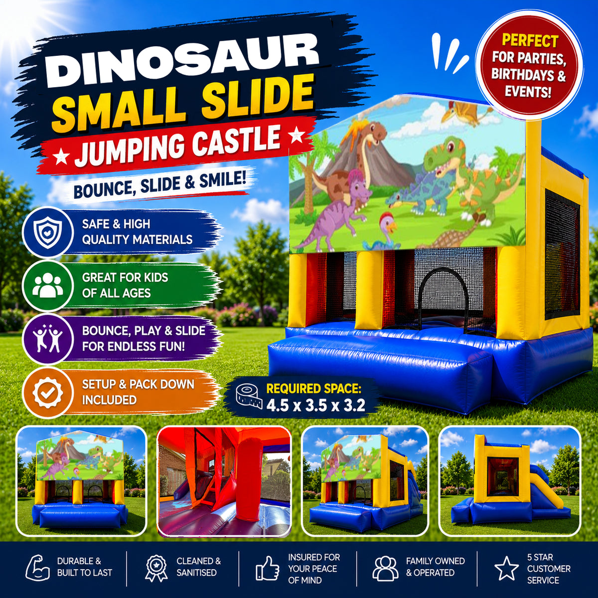 Dinosaur #2 Small Slide Jumping Castle