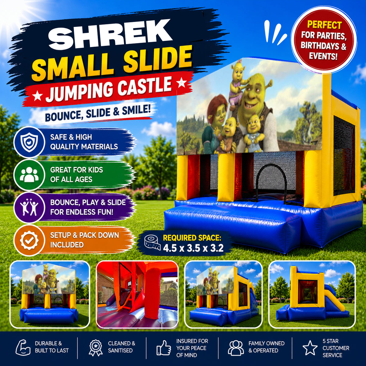 Shrek Small Slide Jumping Castle