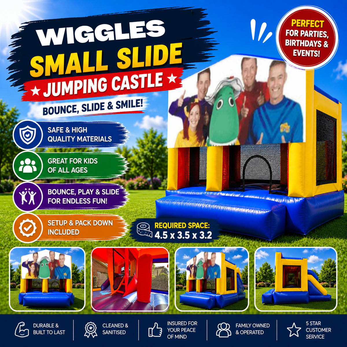 Wiggles Small Slide Jumping Castle