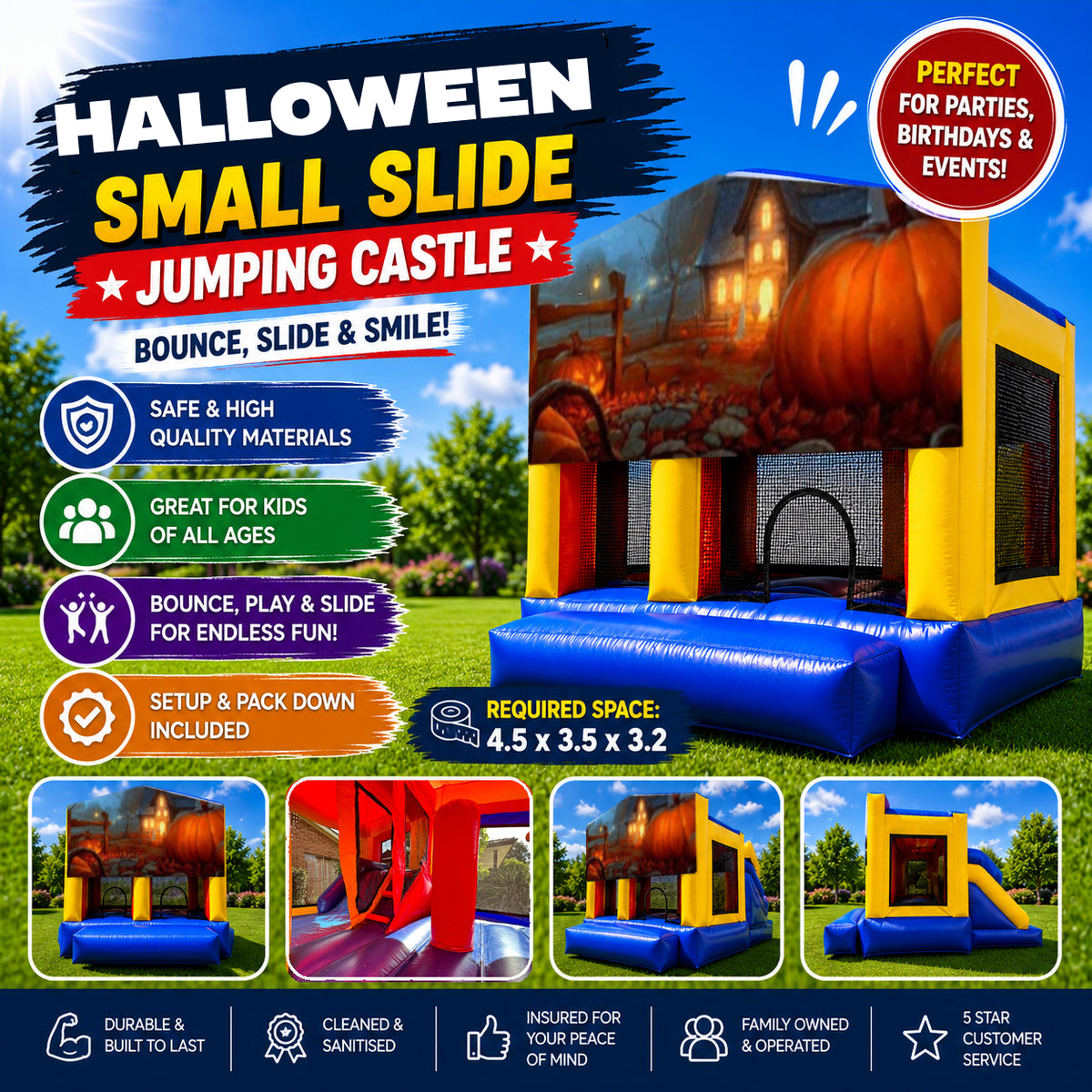 Halloween  Small Slide Jumping Castle