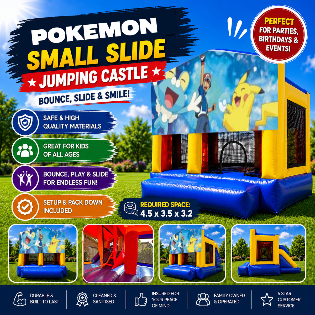 Pokemon Small Slide Jumping Castle