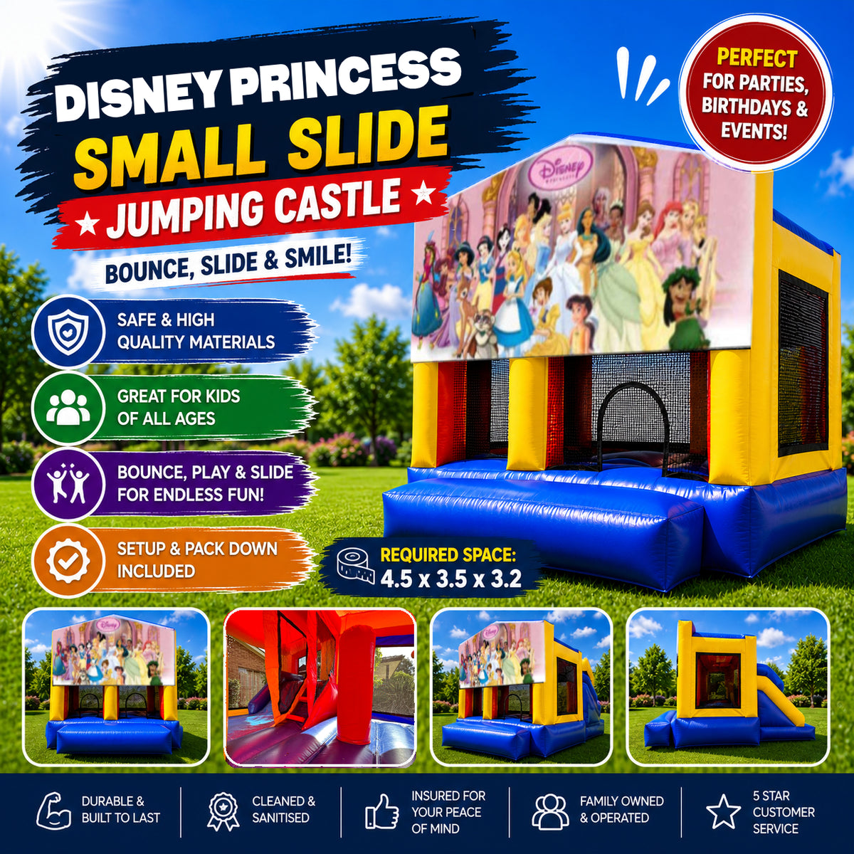 Disney Princess Small Slide Jumping Castle