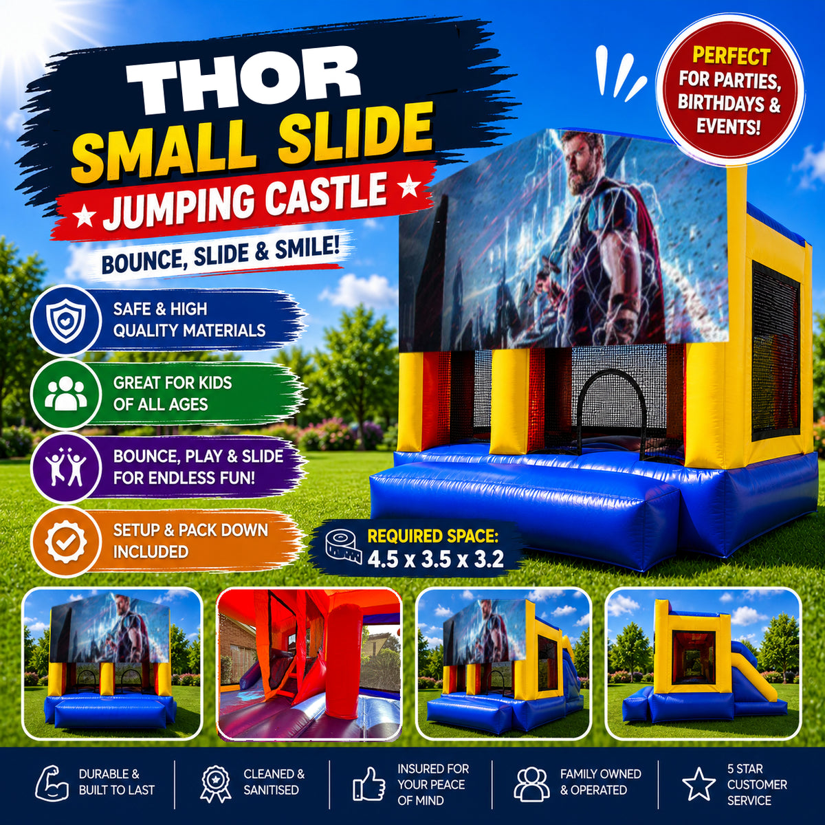 Thor Small Slide Jumping Castle