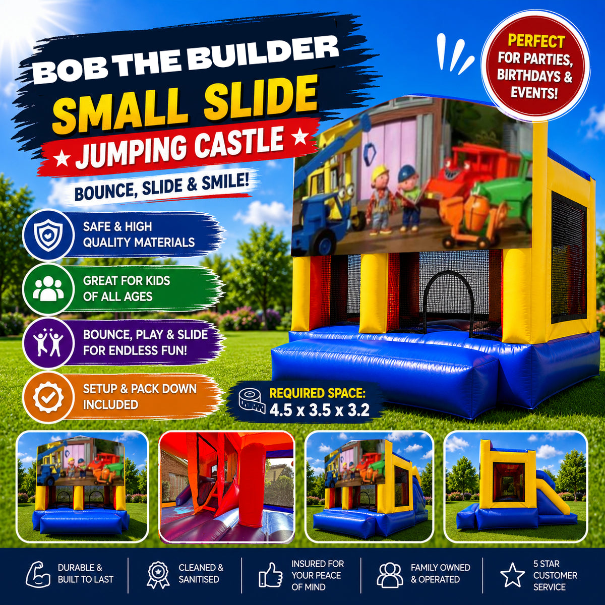 Bob the Builder Small Slide Jumping Castle