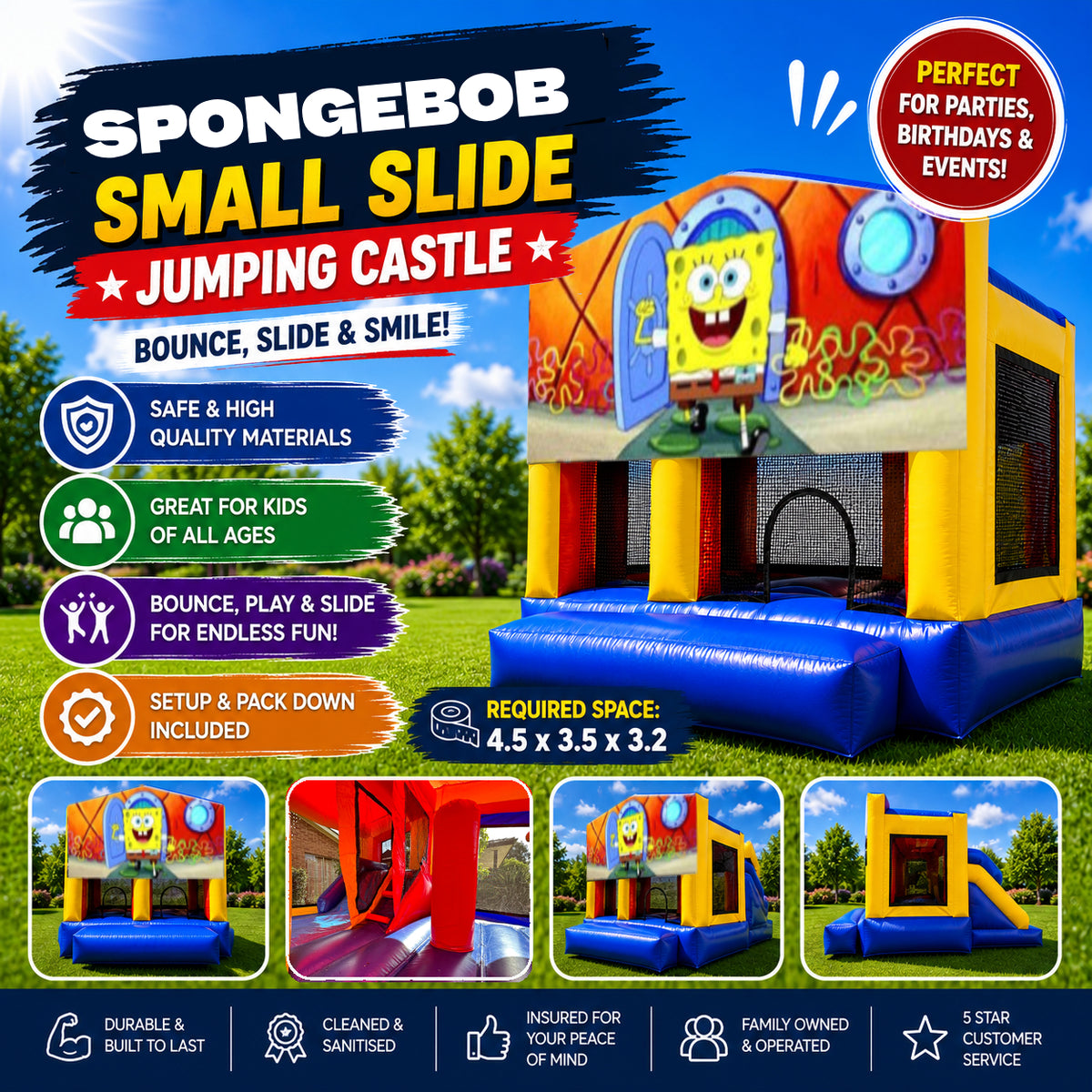Spongebob Small Slide Jumping Castle