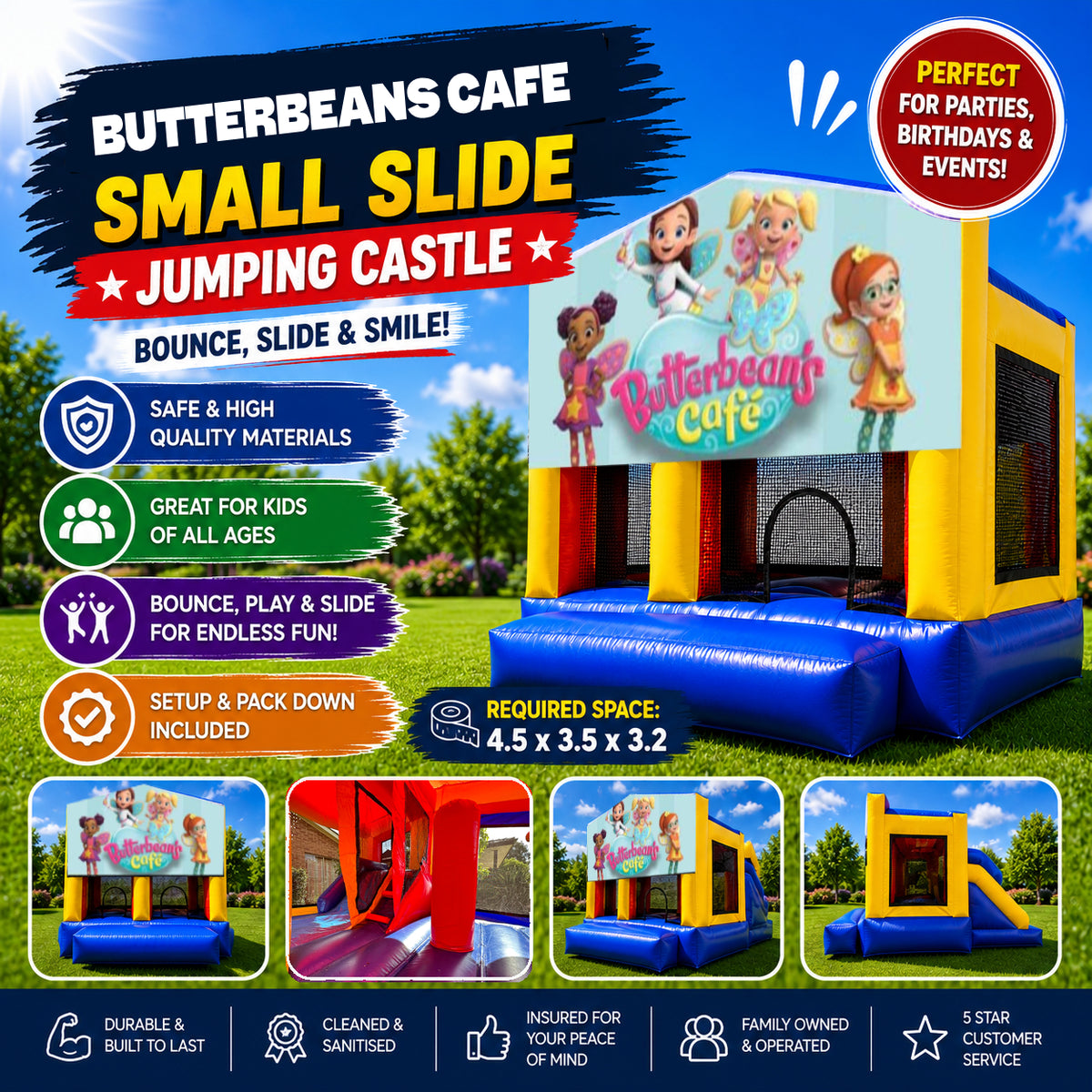 Butterbeans Cafe  Small Slide Jumping Castle