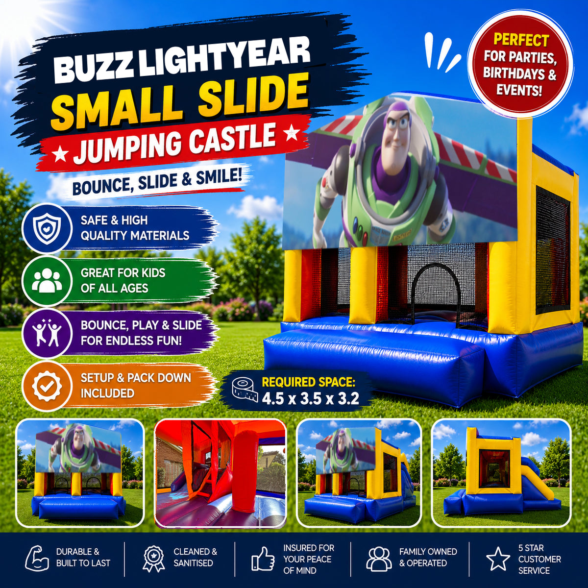 Buzz Lightyear  Small Slide Jumping Castle