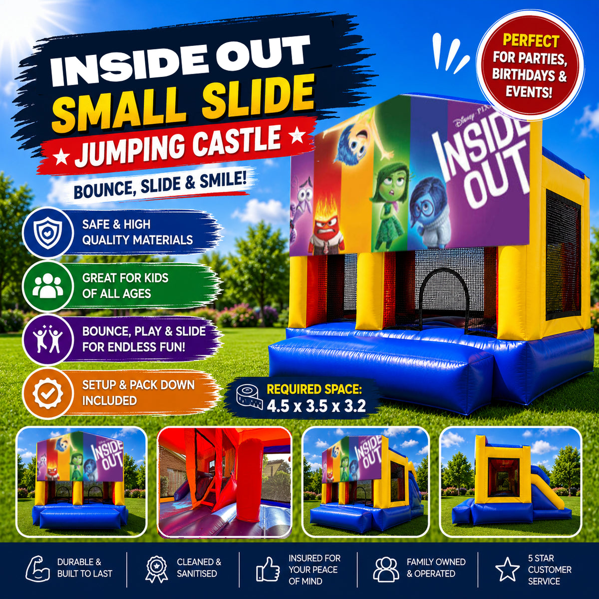 Inside Out Small Slide Jumping Castle