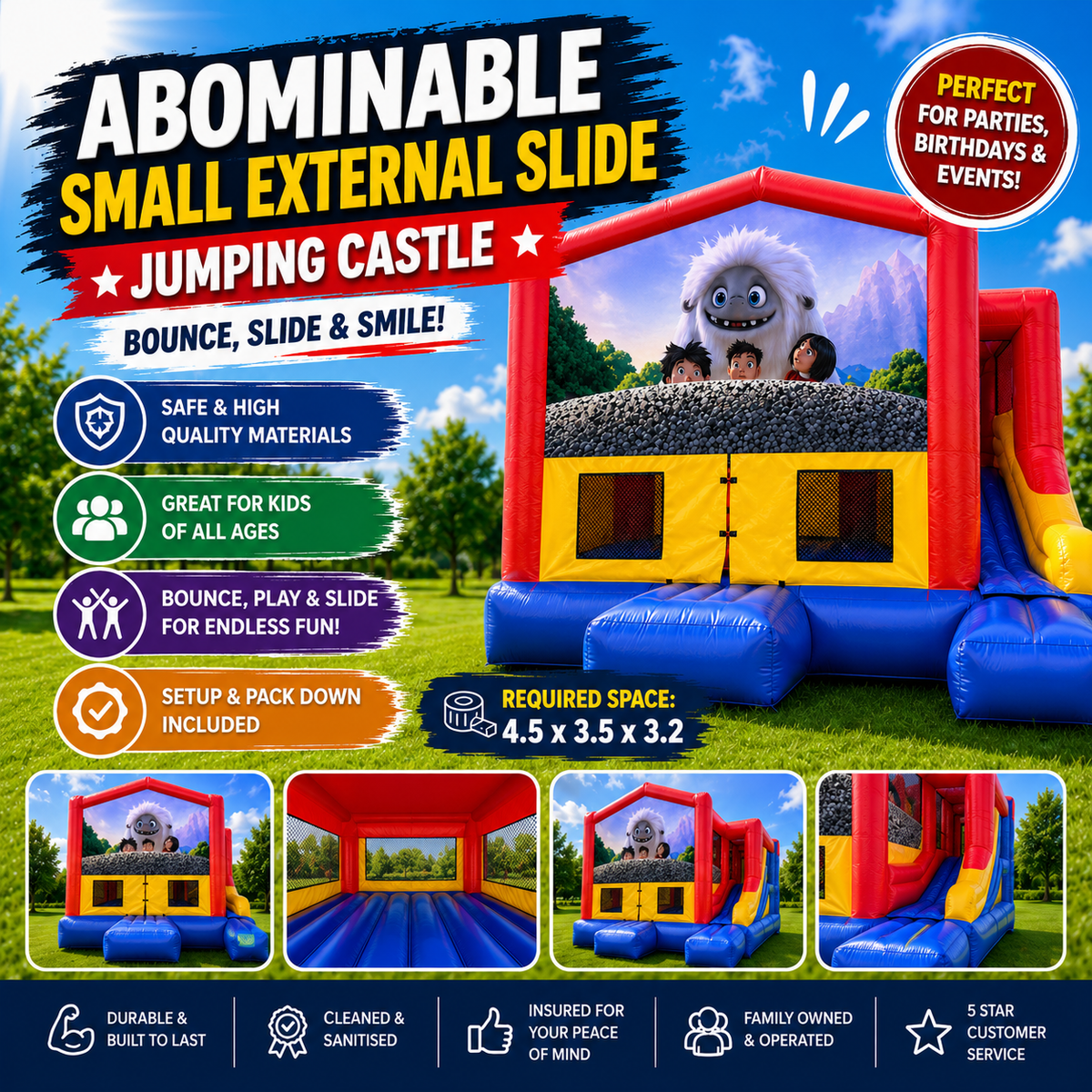 Abominable Small External Slide Jumping Castle
