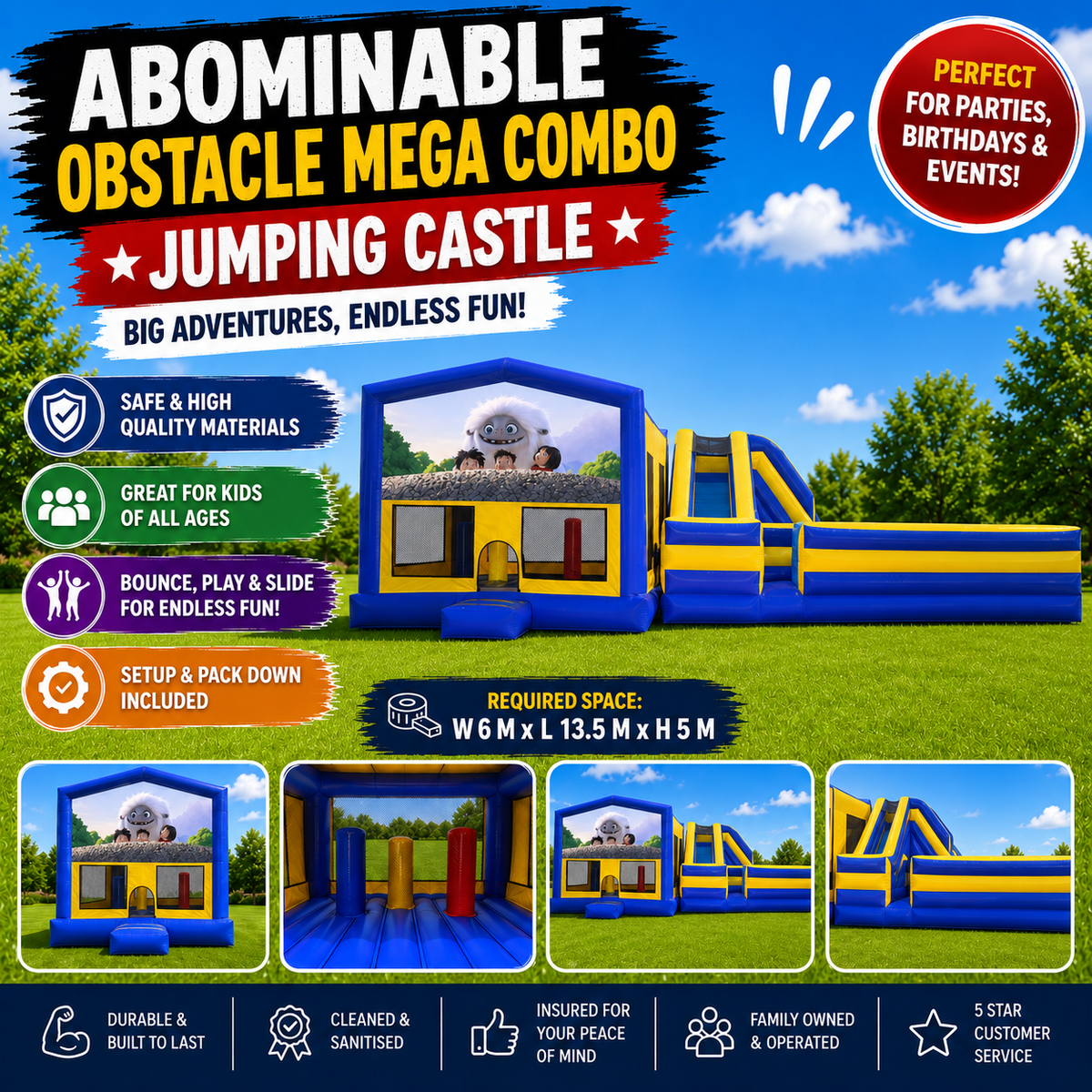 Abominable Obstacle Mega Combo Jumping Castle