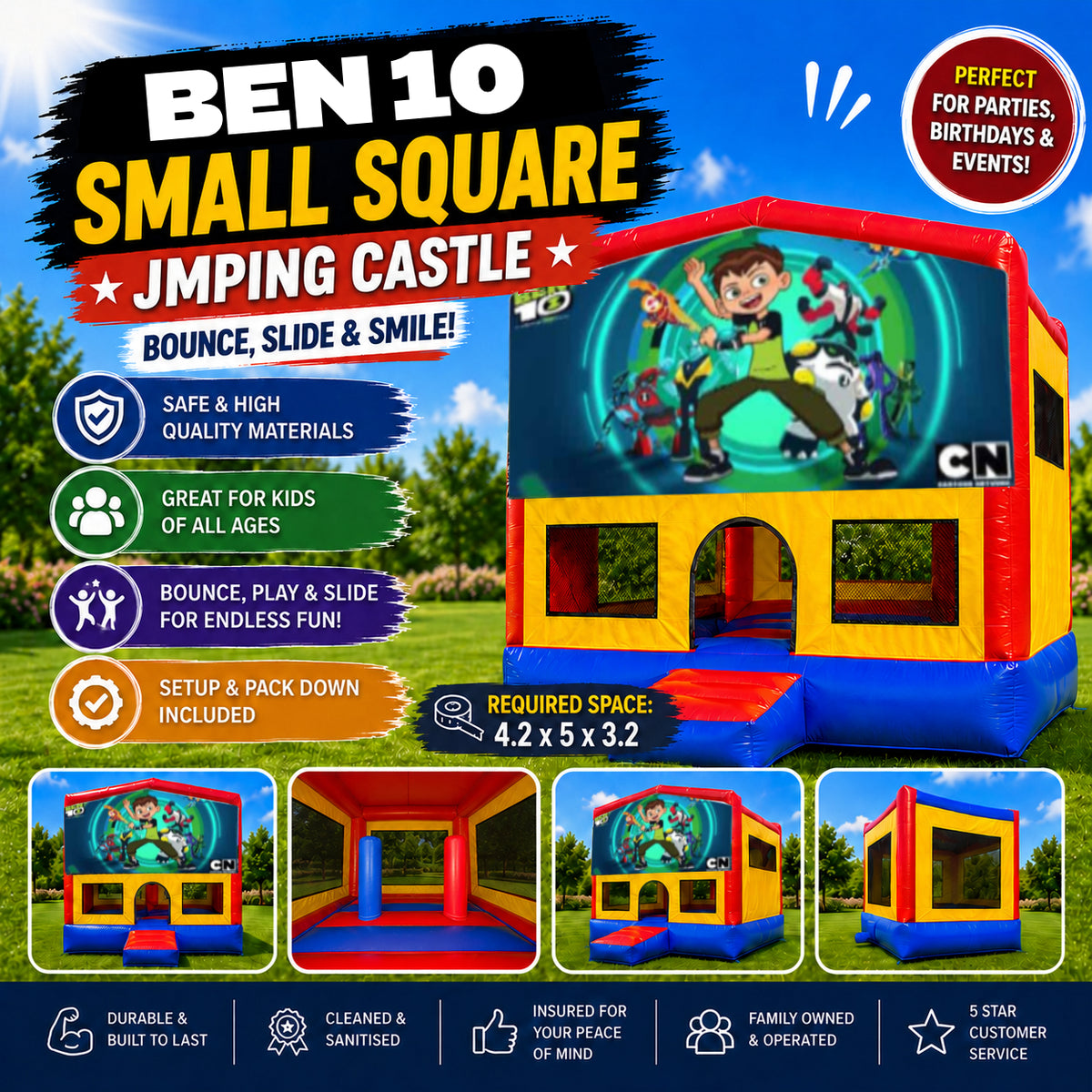 Ben10 Small Square Jumping Castle