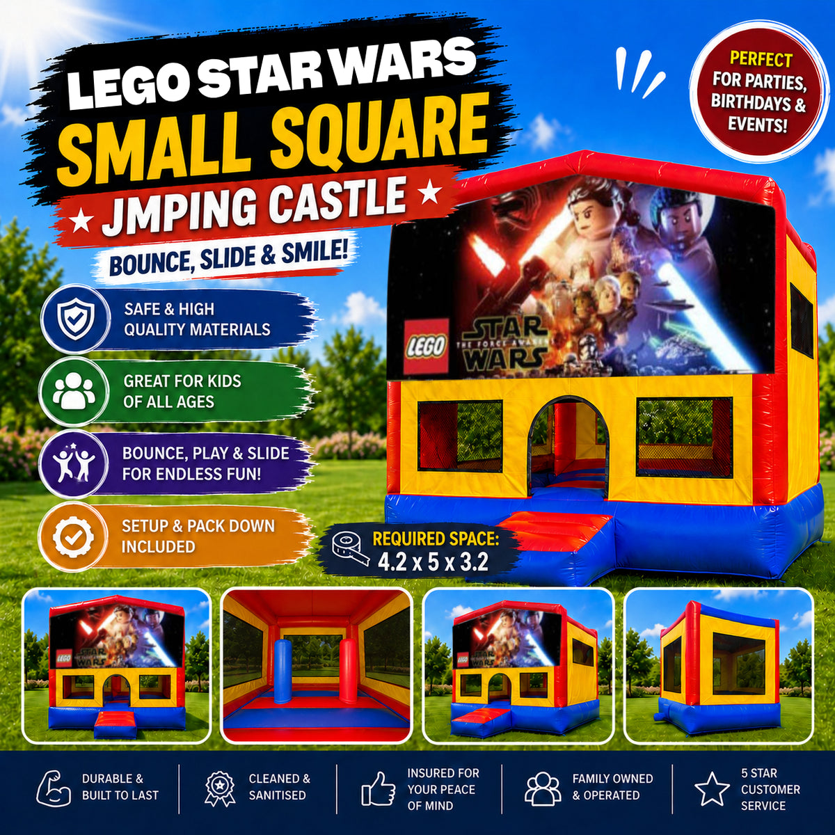 Lego Star Wars Small Square Jumping Castle