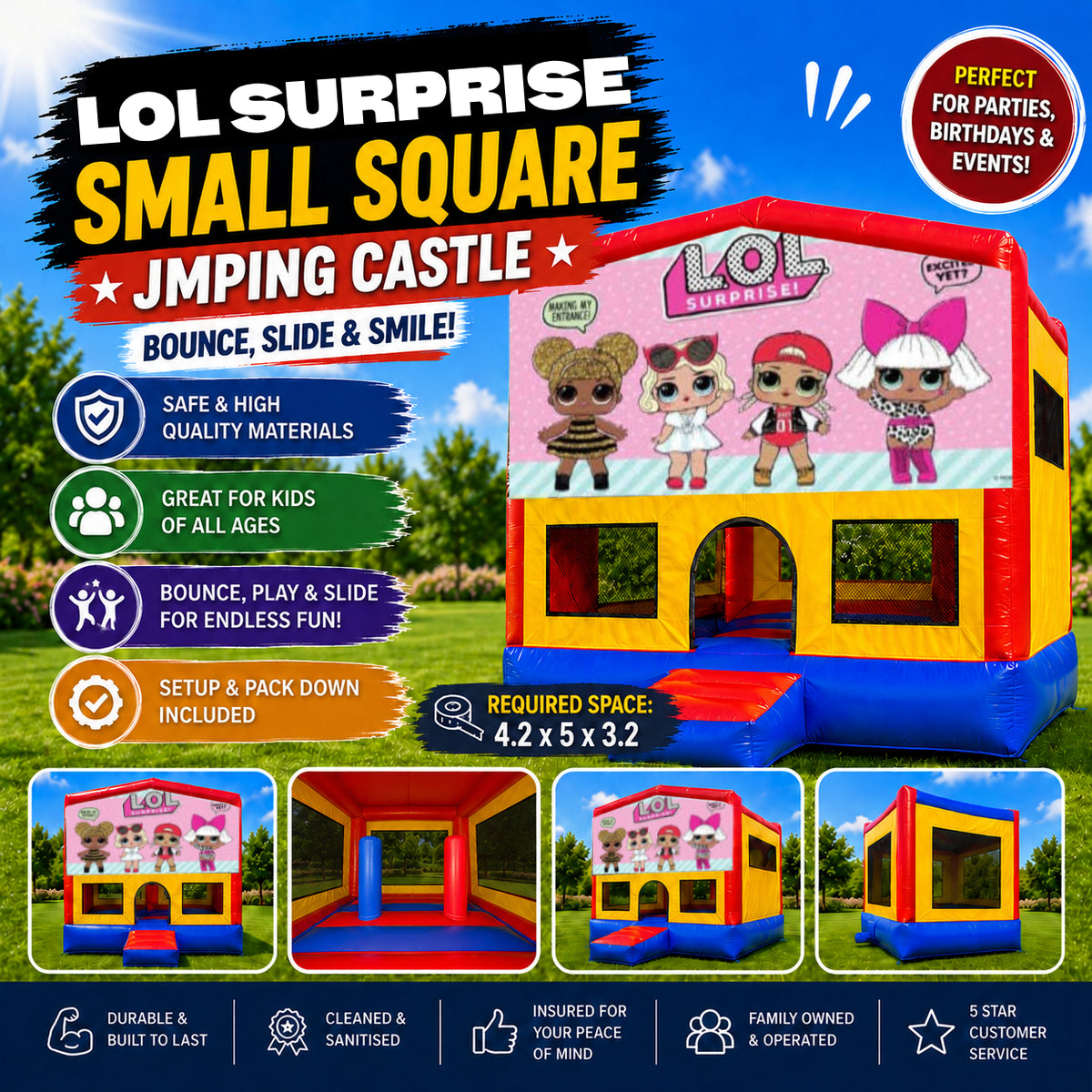 LOL Surprise Small Square Jumping Castle