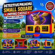 Detective Pikachu Small Square Jumping Castle