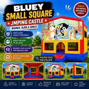 Bluey Small Square Jumping Castle