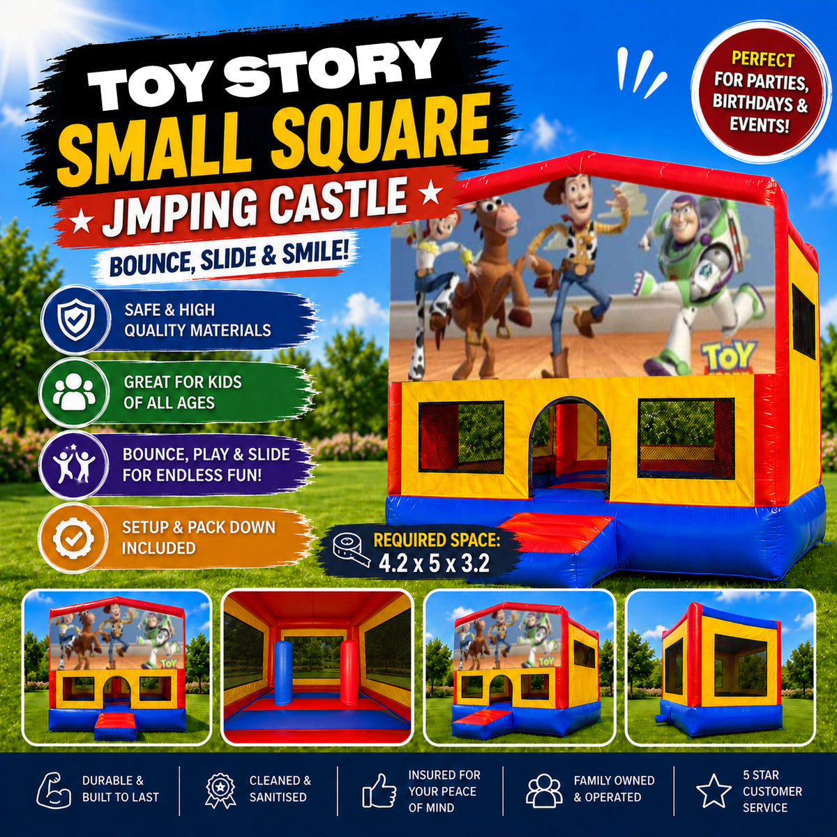 Toy Story Small Square Jumping Castle