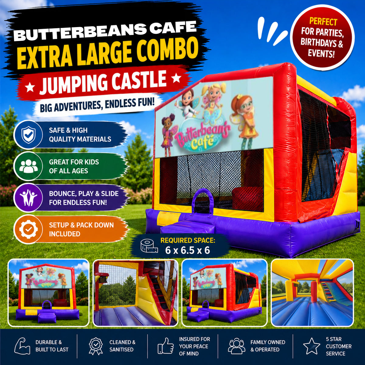 Butterbeans Cafe  Extra Large Combo Jumping Castle