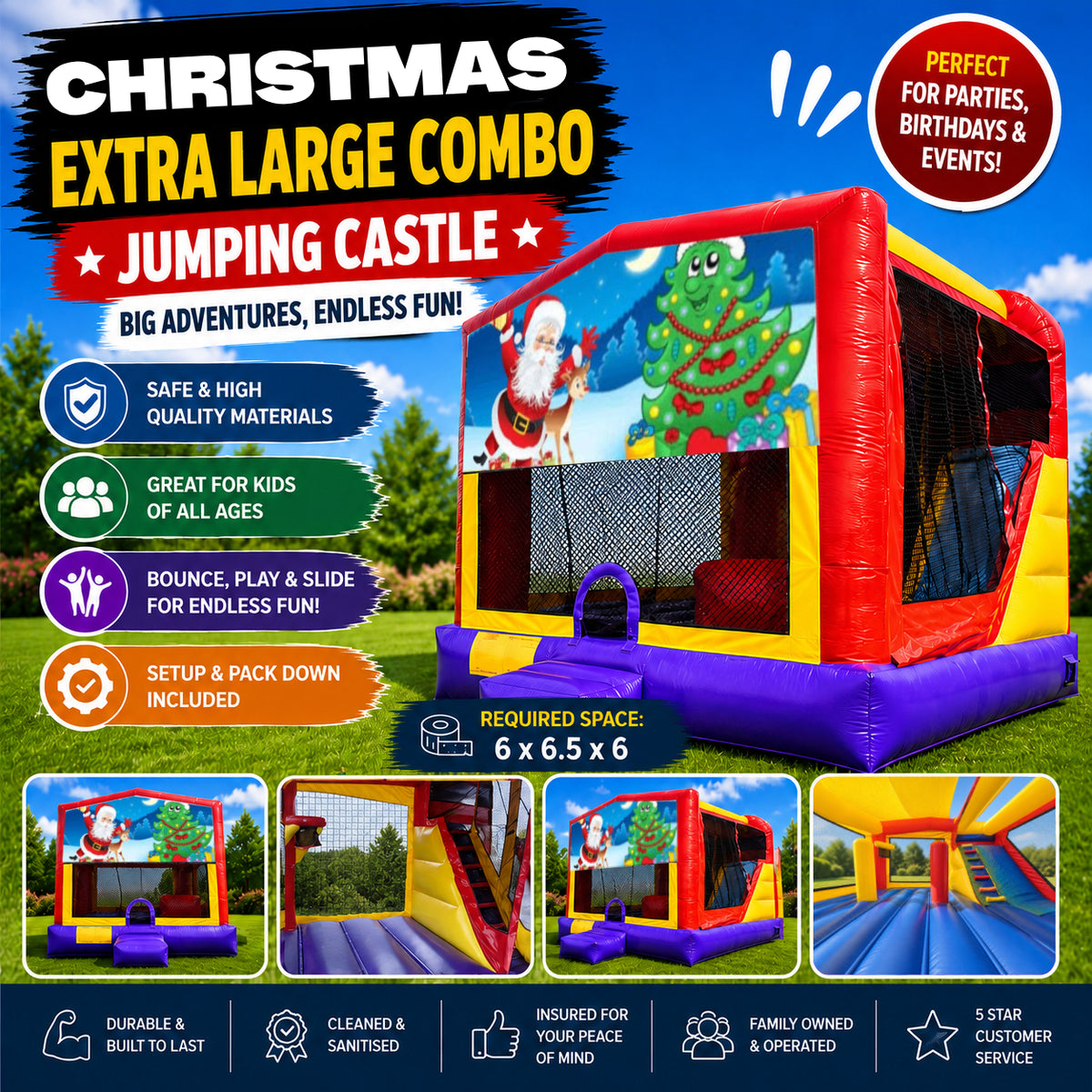Christmas #2 Extra Large Combo Jumping Castle