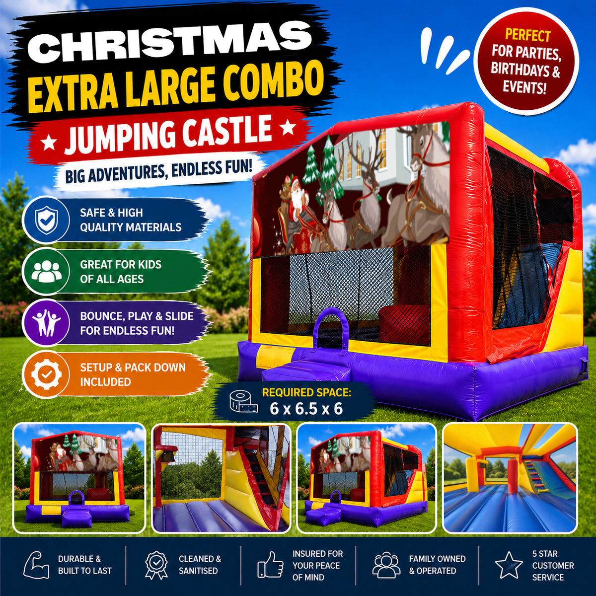 Christmas #6 Extra Large Combo Jumping Castle