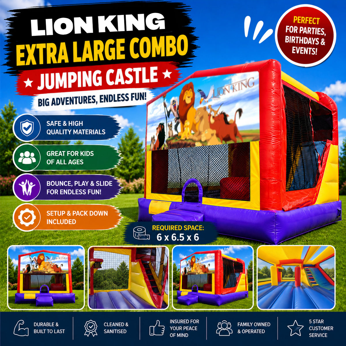 Lion King Extra Large Combo Jumping Castle
