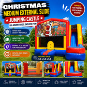 Christmas #1 Medium External Slide Jumping Castle