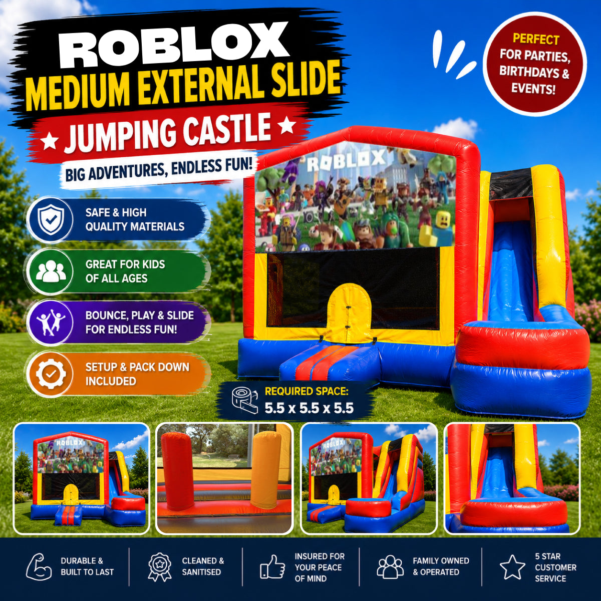 Roblox Medium External Slide Jumping Castle