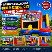 Gabby's Dollhouse  Medium External Slide Jumping Castle