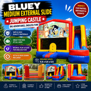 Bluey Medium External Slide Jumping Castle