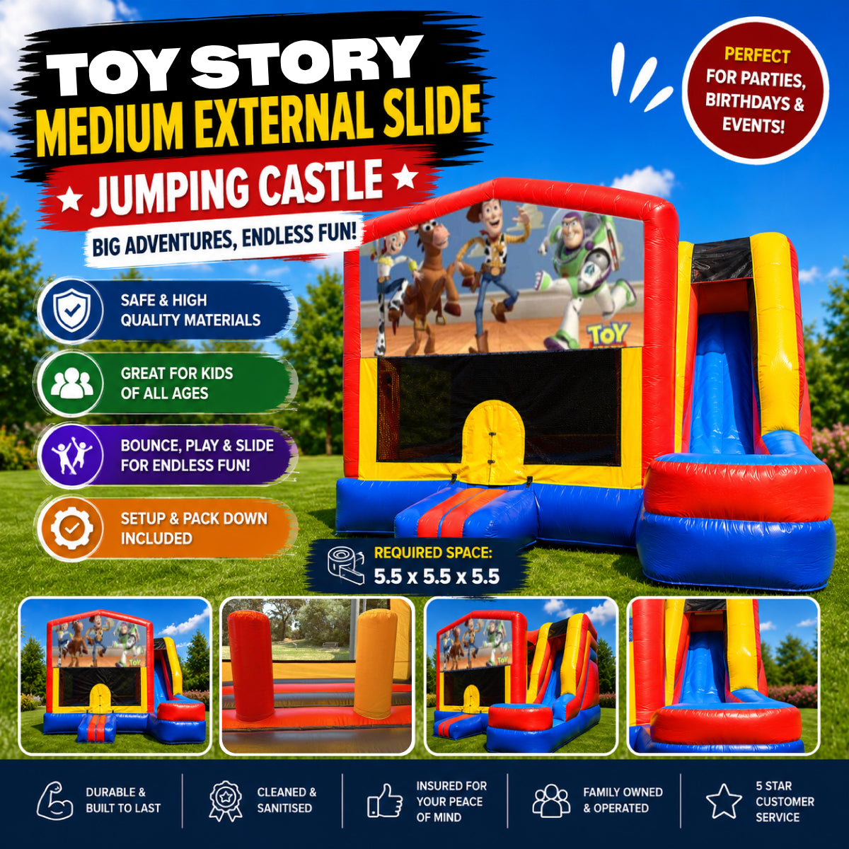 Toy Story Medium External Slide Jumping Castle