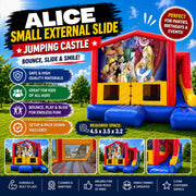 Alice in Wonderland #1  Small External Slide Jumping Castle