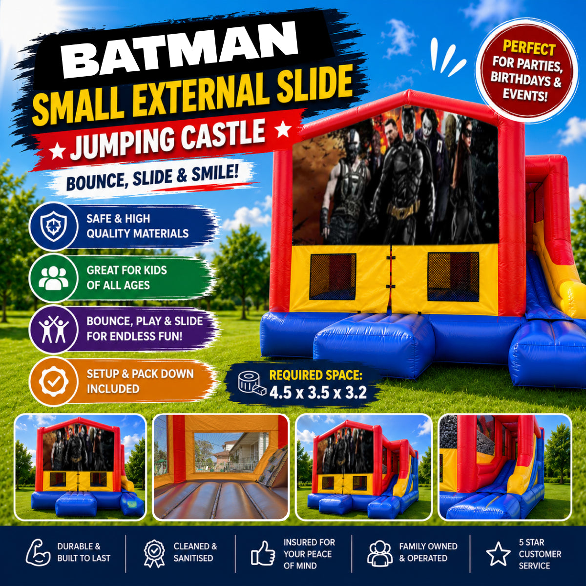 Batman Small External Slide Jumping Castle