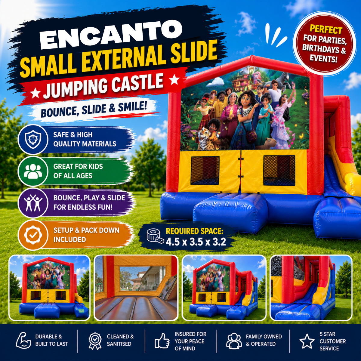Encanto Small External Slide Jumping Castle
