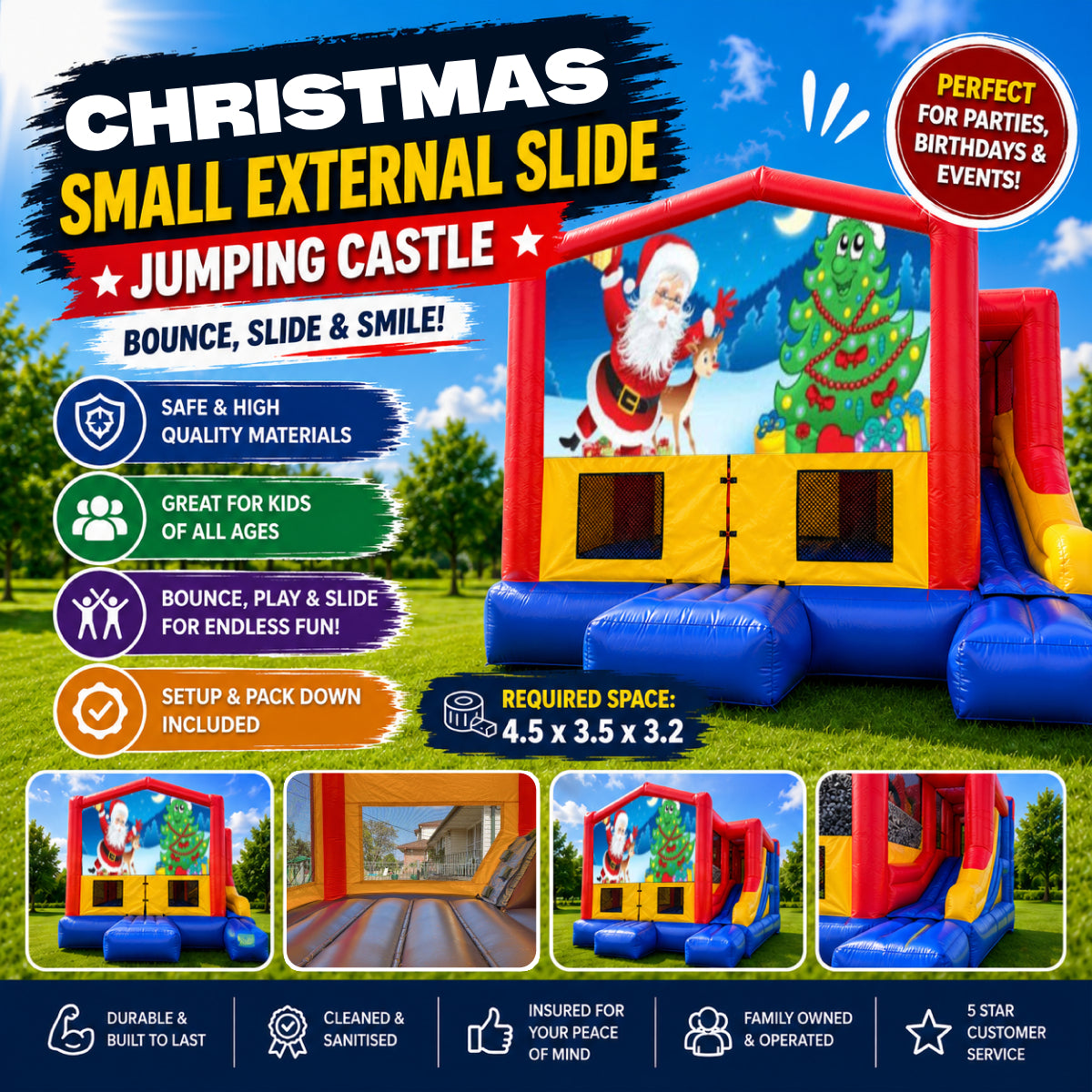 Christmas #2 Small External Slide Jumping Castle